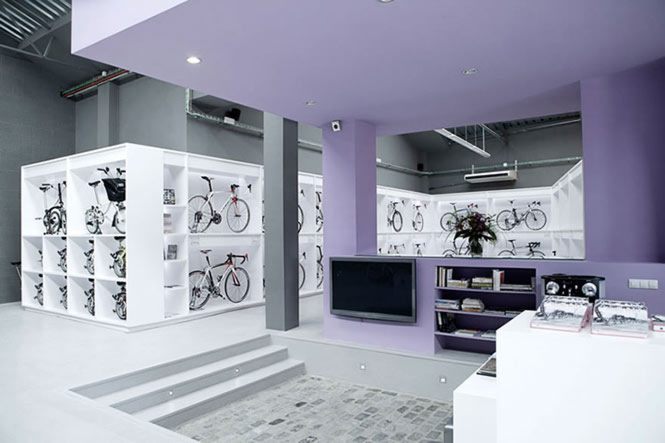Thiết kế thi công nội thất showroom xe đạp thể thao đẹp