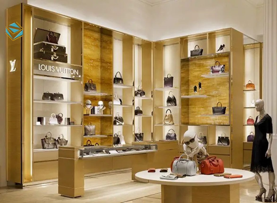 Sử dụng ánh sáng vàng ấm và vật liệu kính cường lực tạo cảm giác tinh tế, sang trọng.