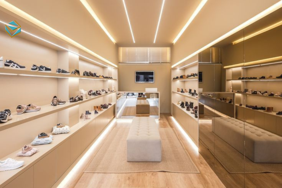 Giải pháp toàn diện từ khảo sát, bản vẽ 3D, sản xuất nội thất đến lắp đặt hoàn thiện tại cửa hàng.