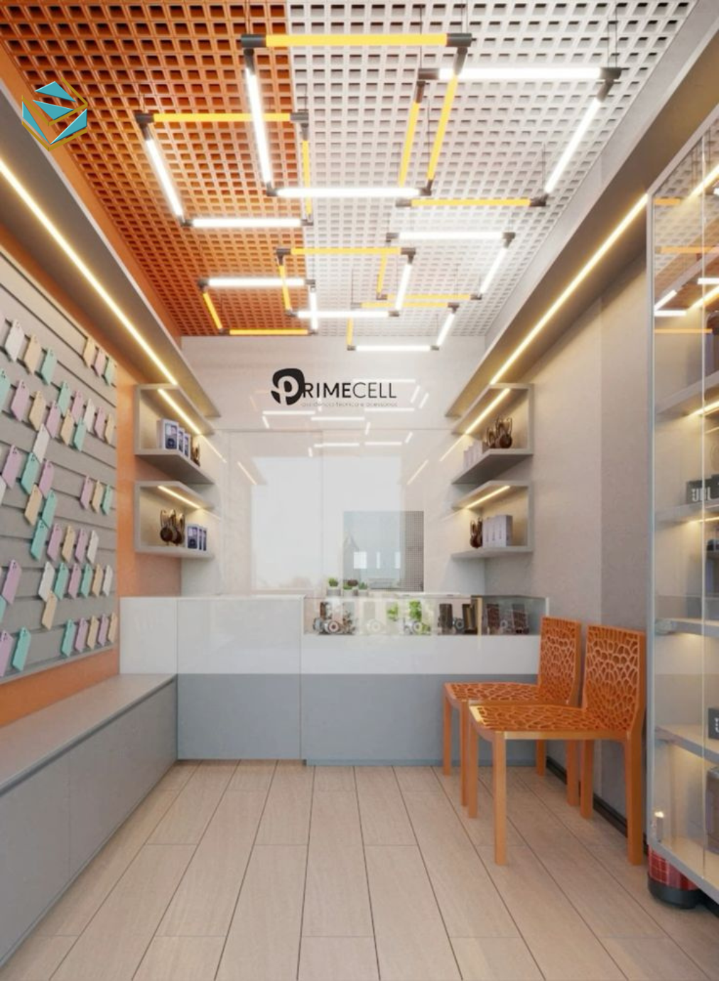 Kệ được làm từ MDF chống ẩm, phủ melamine kết hợp đèn LED hắt sáng đẹp mắt.