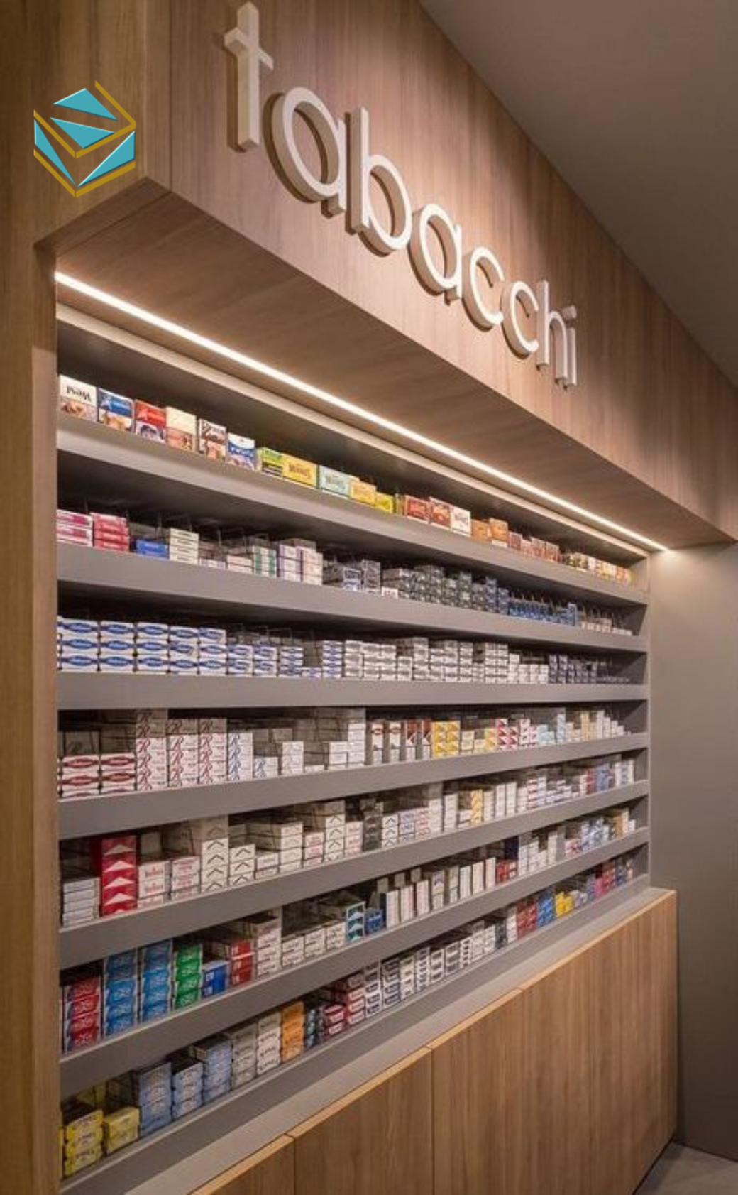 Cửa hàng sử dụng kệ gỗ chống ẩm và giá treo thép, mang lại sự bền bỉ và thẩm mỹ.