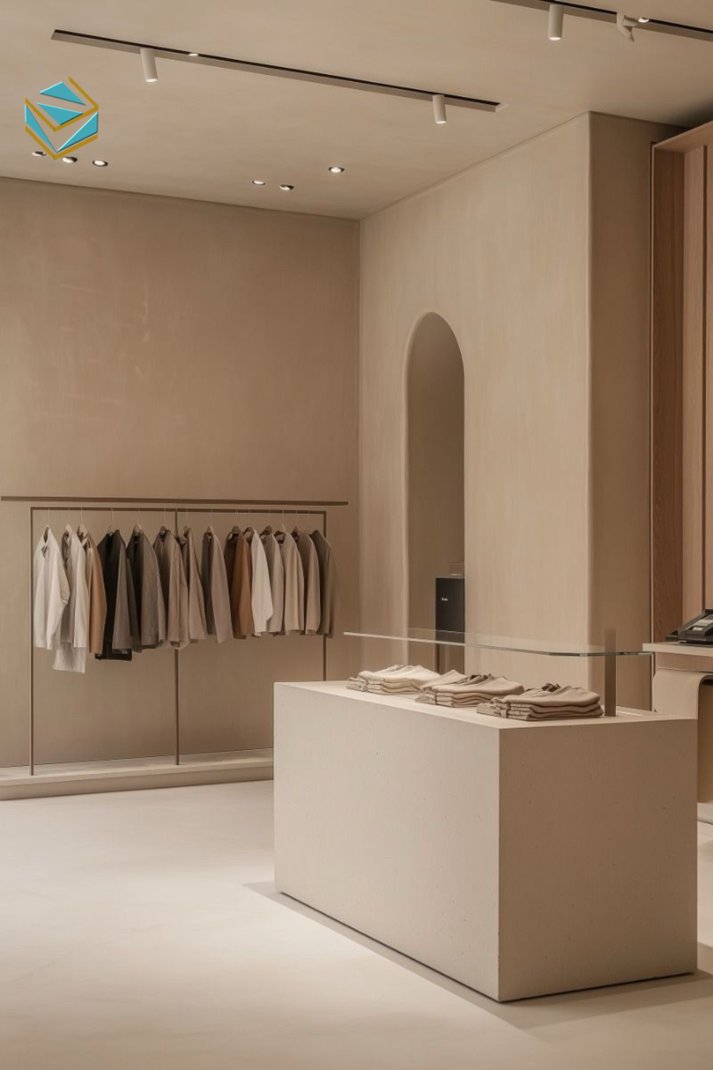 Thi công shop quần áo sang trọng phù hợp thương hiệu trung và cao cấp, tạo cảm giác tin cậy cho khách hàng.