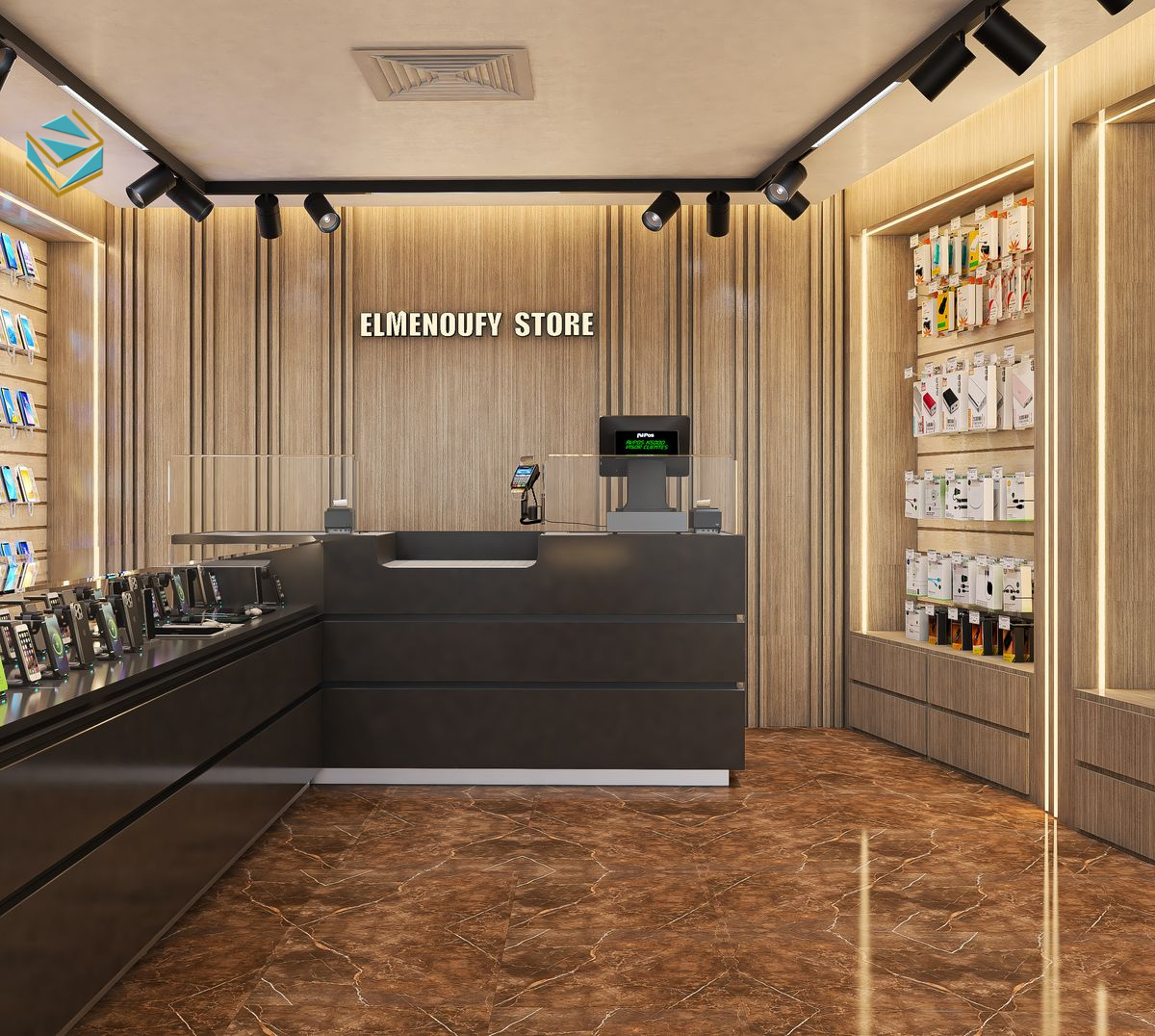 Không gian phù hợp chuỗi công nghệ lớn, vật liệu kính – inox – LED bền bỉ.