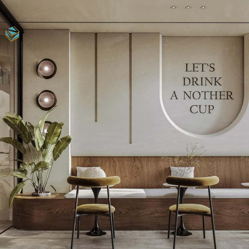 Thiết kế quán cafe chú trọng khoảng cách chỗ ngồi để khách ở lại lâu hơn.