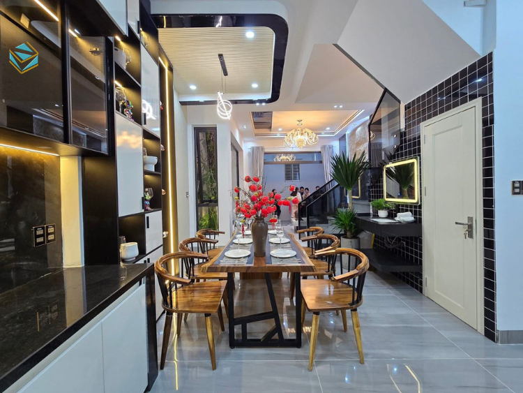 Thiết kế nội thất nhà phố tối ưu không gian tầng trệt và phòng khách, nâng cấp nội thất đẹp hiện đại phù hợp xu hướng 2026.