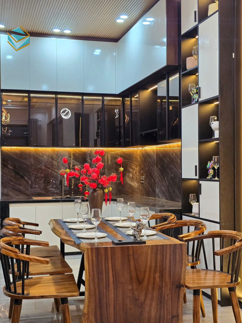 Điều chỉnh hướng tủ, màu sắc và ánh sáng phù hợp phong thủy giúp cải tạo nội thất cuối năm hài hòa, tạo năng lượng tích cực cho gia đình.