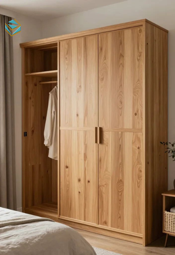 Thi công tủ quần áo âm tường giúp tận dụng tối đa không gian phòng ngủ nhỏ. Thiết kế kịch trần tăng diện tích lưu trữ mà vẫn đảm bảo tính thẩm mỹ.