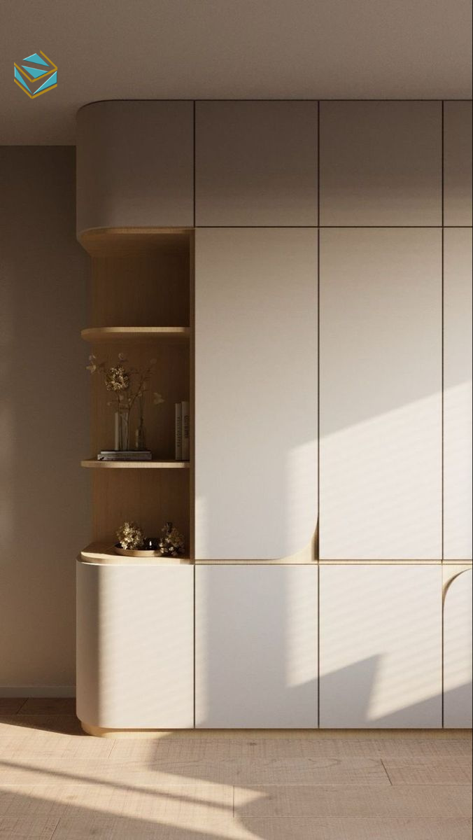 Tủ quần áo thông minh với đèn LED cảm biến, ngăn phụ kiện và ray giảm chấn. Thiết kế tối ưu công năng và trải nghiệm sử dụng.