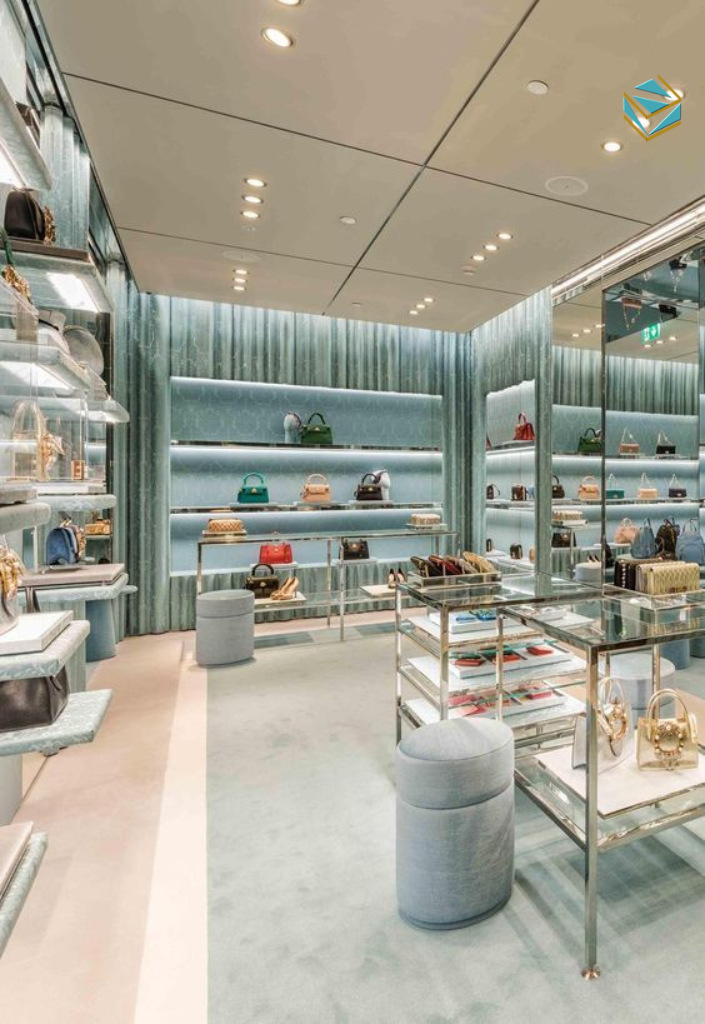 Dịch vụ thi công shop túi xách trọn gói bao gồm khảo sát, thiết kế 3D và lắp đặt hoàn thiện. Giải pháp giúp chủ đầu tư tiết kiệm chi phí và kiểm soát chất lượng đồng bộ.