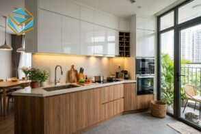 kinh nghiệm làm tủ bếp gỗ công nghiệp an cường xưởng nam việ