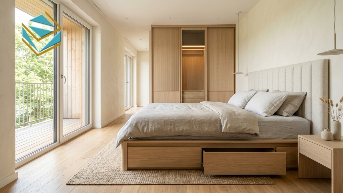 Mẫu giường ngủ MDF thông minh ngăn kéo tiện ích
