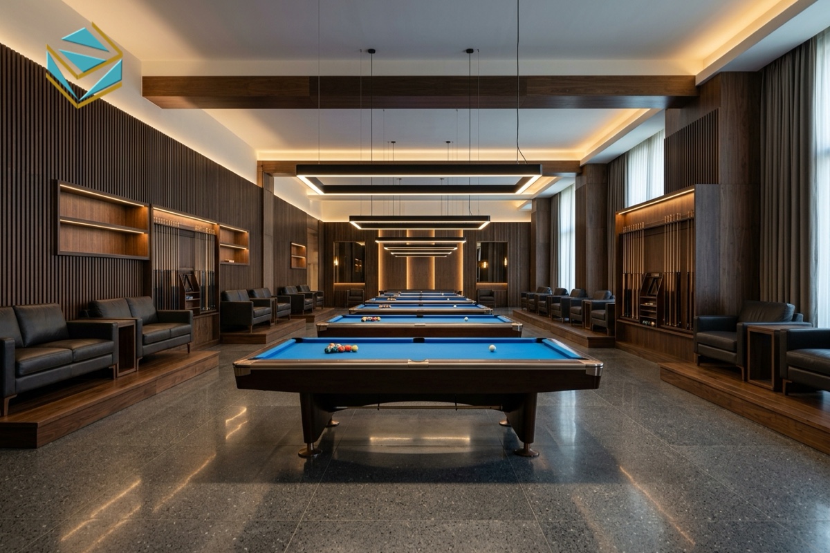 Thiết kế thi công quán bida và câu lạc bộ billiards cao cấp trọn gói giá xưởng