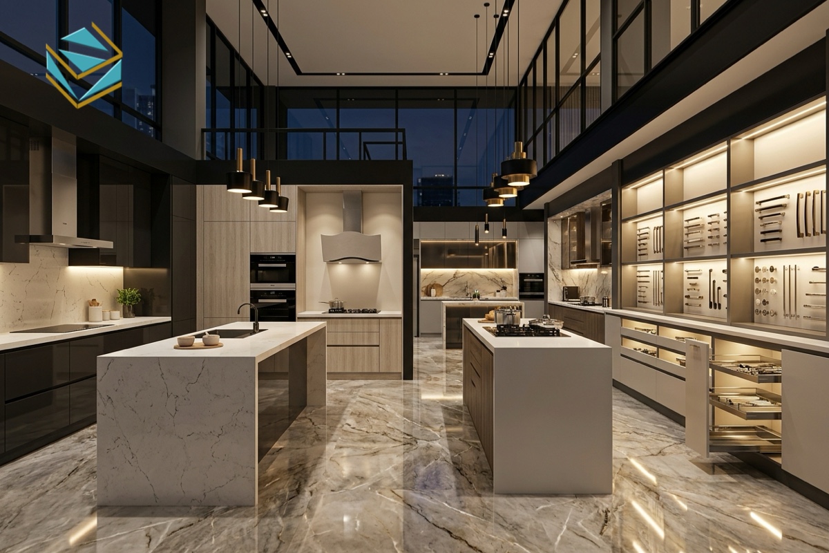 Thiết kế thi công showroom thiết bị nhà bếp cao cấp