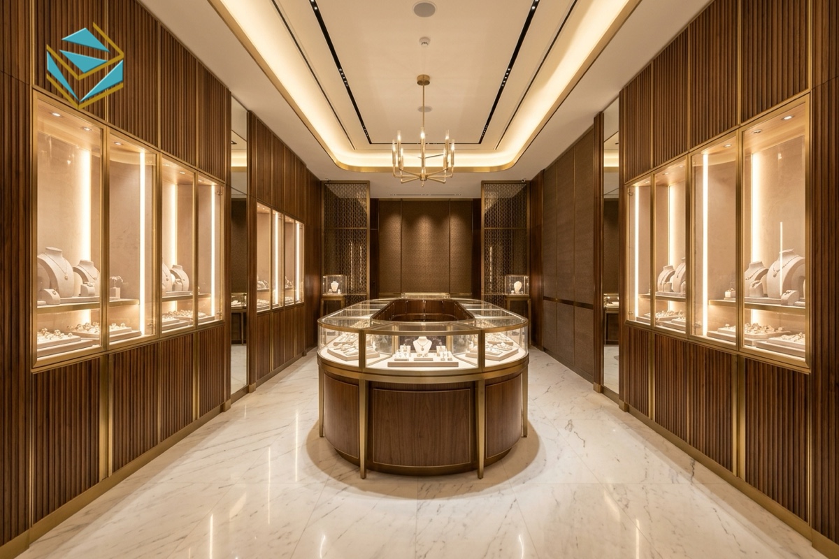 Thiết kế thi công tiệm vàng và showroom trang sức đá quý cao cấp giá xưởng