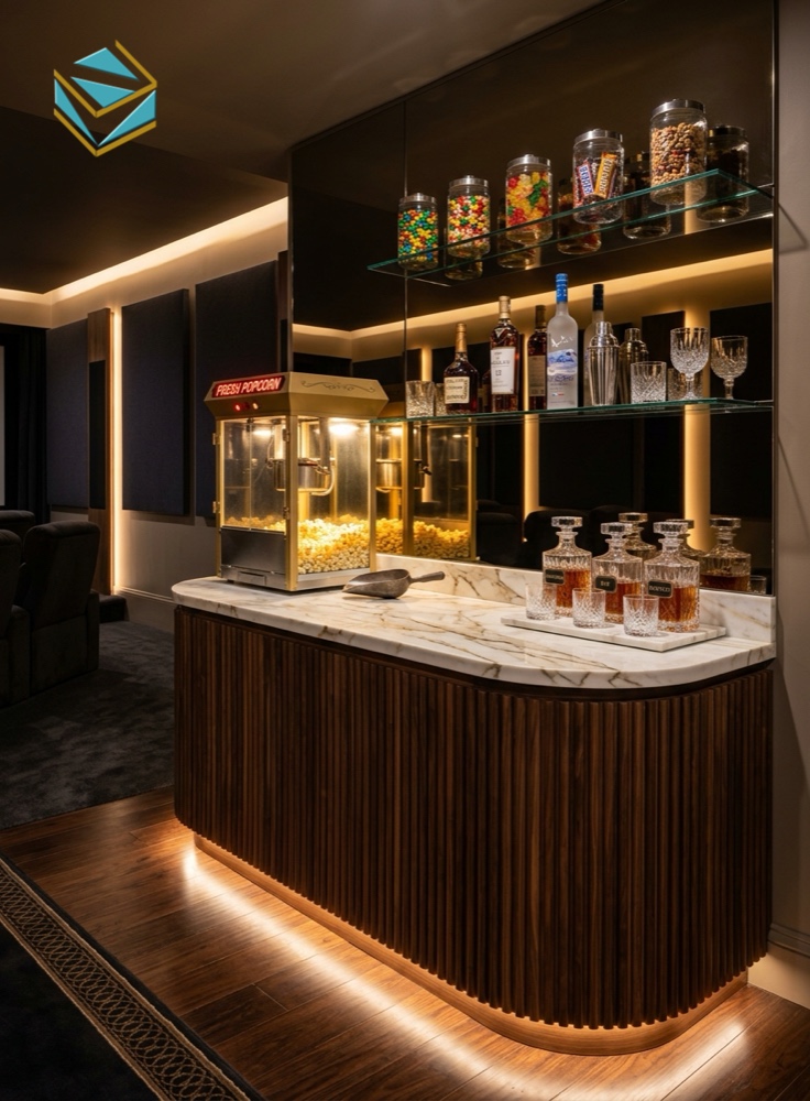 Chi tiết quầy bar mini concession stand phục vụ bỏng ngô và đồ uống